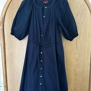 STAUD navy poplin dress size S